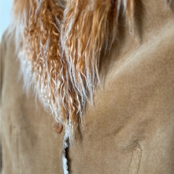 XOXO Tan Faux Fur Collar Jacket Women's XL - Picture 3 of 12
